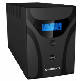 ИБП Ippon Smart Power Pro II 1200 Euro, 1200VA, 720Вт, AVR 162-290В, 4хEURO, управление по USB, RJ-45, LCD