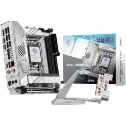 Сист.плата MSI MPG Z890 EDGE TI WIFI, Z890, LGA1851, 4xDDR5, 2xPCI-E x16, PCI-E x1, M2, SATA,Thunderbolt,WIFI7,WHITE,BOX