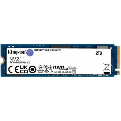 Твердотельный накопитель SSD Kingston NV2 2TB M.2 2280 NVMe PCIe 4.0, Read Up to 3500, write Up to 2800, SNV2S/2000G