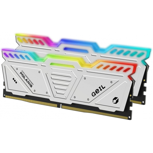 Оперативная память 32GB Kit(2x16GB)GEIL Polaris RGB 4800Mhz DDR5 PC5-38400 GOSW532GB4800C40DC White