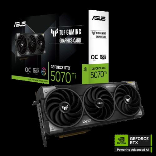 Видеокарта ASUS TUF-RTX5070TI-O16G-GAMING, RTX 5070Ti, 16G OC GDDR7, 256bit, HDMI, DP, BOX