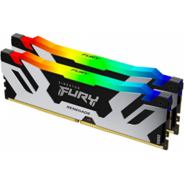ОЗУ Kingston Fury Renegade Silver RGB, 48Gb (2x24Gb), DIMM DDR5, 6400Mt/s, CL32, KF564C32RSAK2-48