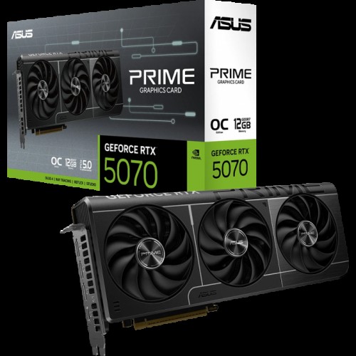 Видеокарта ASUS PRIME-RTX5070-O12G, 12Gb GDDR7, 192-bit, Cuda Core 6144, HDMI, DP, BOX