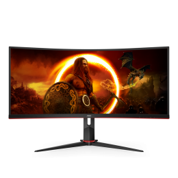 Монитор Игровой 34" AOC CU34G2X/BK/01 VA 3440x1440@144Hz 300cd/m2 Curved 3000:1 1мс 2xHDMI 2xDP Bl