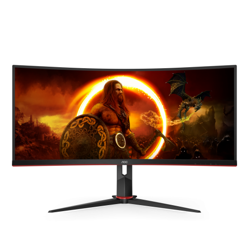 Монитор Игровой 34" AOC CU34G2X/BK/01 VA 3440x1440@144Hz 300cd/m2 Curved 3000:1 1мс 2xHDMI 2xDP Bl