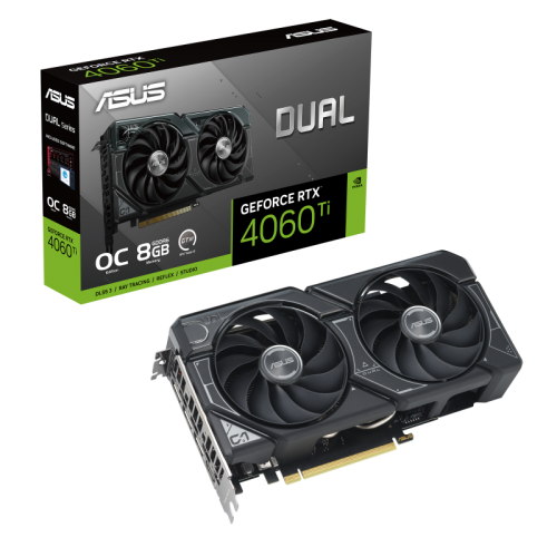 Видеокарта ASUS GeForce RTX4060Ti OC GDDR6 8GB 128-bit HDMI 3xDP DUAL-RTX4060TI-O8G