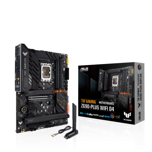 Сист. плата ASUS TUF GAMING Z690-PLUS WIFI,Z690,1700,4xDIMM DDR4,2xPCI-Ex16,2xPCI-Ex1,PCI-Ex4,4xM.2,SATA,HDMI,WIFI6E,BOX