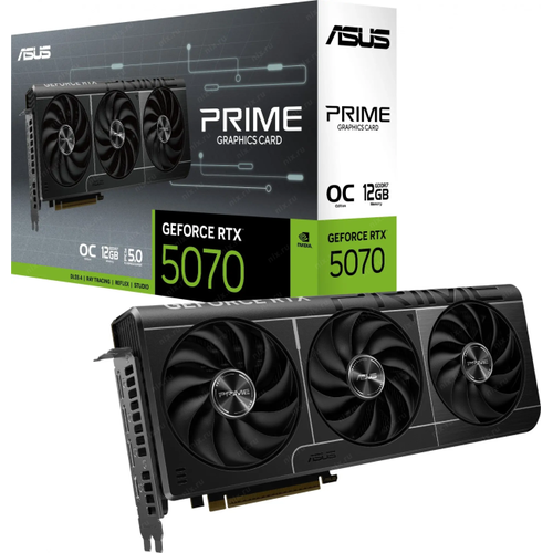 Видеокарта ASUS PRIME-RTX5070-12G, RTX 5070, 12G GDDR7, 192bit, HDMI, DP, BOX