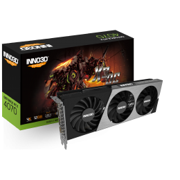 Видеокарта Inno3D GeForce RTX4070 X3 OC, 12G GDDR6X 192-bit HDMI 3xDP N40703-126XX-185252L