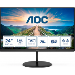 Монитор 23.8" AOC Q24V4EA IPS 2560x1440 75Hz 250кд/м2 4мс 1000:1 20млн:1 HDMI DP Black