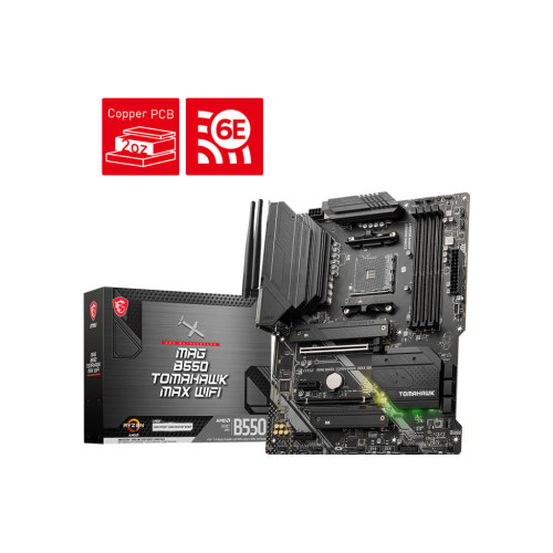 Материнская плата MSI MAG B550 TOMAHAWK MAX WIFI AM4 B550 4xDDR4 6xSATA3 RAID 2xM.2 HDMI DP ATX