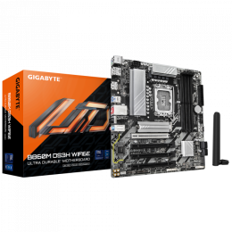Сист.плата Gigabyte B860M DS3H WIFI6E 1.0, B860, LGA1851, 4xDDR5, 4xPCI-E x16, M2, SATA, 2xDP, HDMI, Wi-Fi 6E, BOX