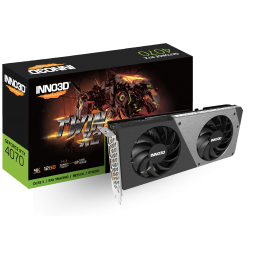 Видеокарта Inno3D GeForce RTX4070 Twin X2, 12G GDDR6X 192-bit HDMI 3xDP N40702-126X-185252N