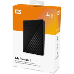 Внешний HDD Western Digital  4Tb My Passport 2.5" USB 3.1 Цвет: Черный WDBPKJ0040BBK-WESN