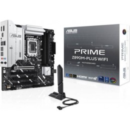 Сист.плата ASUS PRIME Z890M-PLUS WIFI, Z890, 1851, 4xDDR5, PCI-E x16, M2, SATA, DP, HDMI, USB-C 20GBps, WIFI7, BOX