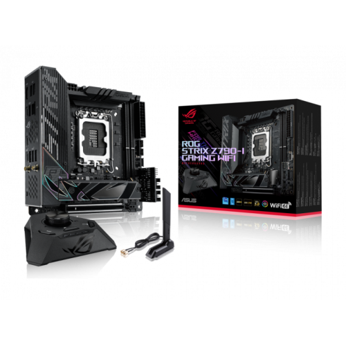 Сист. плата ASUS ROG STRIX Z790-I GAMING WIFI, Z790, 1700, 2xDDR5, PCI-Ex16, 2xM.2,2xSATA, 2xIntel® Thunderbolt,HDMI,BOX