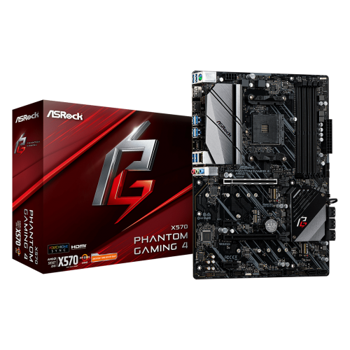 Материнская плата ASRock X570 PHANTOM GAMING 4  AM4 4xDDR4 8xSATA3 RAID 2xHyper M.2 ATX