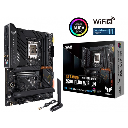 Материнская плата ASUS TUF GAMING Z690-PLUS D4, LGA1700 4xDDR4 4xSATA3 4xM.2 1xHDMI 1xDP ATX