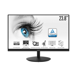 Монитор 23,8" MSI PRO MP242 IPS 1920x1080 75Hz 5ms 250cd/m 1000:1 100млн:1 1xD-Sub 1xHDMI Black