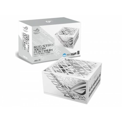 Блок питания ASUS ROG-STRIX-1000P-GAMING-WHITE, 1000W, 80Plus Platinum, Full Modular, RGB, WHITE, BOX