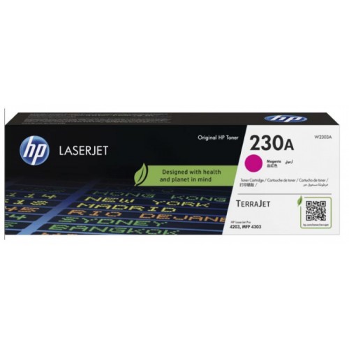 Картридж лазерный HP W2303A 230A Magenta LaserJet Toner, на 1800 страниц