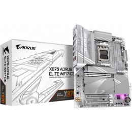 Сист.плата Gigabyte X870 A ELITE WF7 ICE 1.0, X870, AM5, 4xDIMM DDR5, 3xPCI-E x16, 4xM.2, 4xSATA, HDMI, WIFI7, BOX