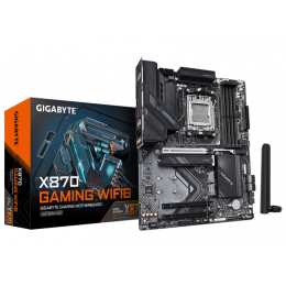 Сист.плата Gigabyte X870 GAMING WF6 1.0, X870, AM5, 4xDIMM DDR5, 3xPCI-E x16, 3xM.2, 4xSATA, HDMI, 2xUSB4, WIFI6, BOX