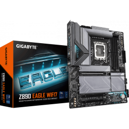 Сист.плата Gigabyte Z890 EAGLE WIFI7 1.0, Z890, 1851, 4xDIMM DDR5, PCI-E x16, PC Ix1, M.2, SATA, WIFI 7, BOX
