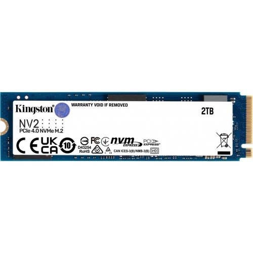 Твердотельный накопитель 2000GB SSD Kingston NV2 SNV2S/2000G M.2 2280 Gen4 NVMe R3500MB/s W2800MB/s