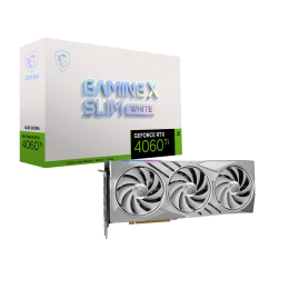 Видеокарта MSI GeForce RTX 4060 TI GAMING X SLIM WHITE 16G, 16G GDDR6 128-bit HDMI 3xDP