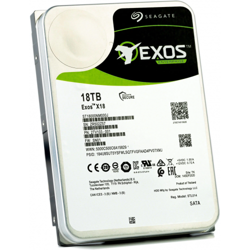 Корпоративный жесткий диск 18Tb Seagate EXOS X18 SATA3 3.5" 256Mb 7200rpm ST18000NM000J