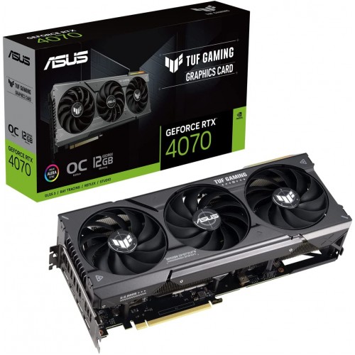 Видеокарта ASUS GeForce RTX4070 OC GDDR6X 12GB 192-bit 1xHDMI 3xDP TUF-RTX4070-O12G-GAMING