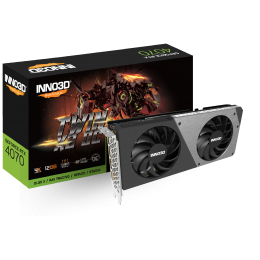 Видеокарта Inno3D GeForce RTX4070 Twin X2 OC, 12G GDDR6X 192-bit HDMI 3xDP N40702-126XX-185252N