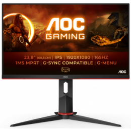 Монитор Игровой 23,8" AOC 24G2SP/BK IPS 1920x1080 1ms 250cdm 165Hz 1000:1 1xVGA 1xDP 2xHDMI