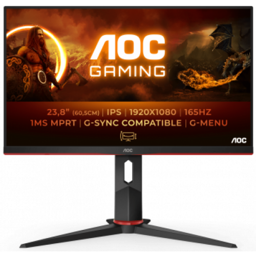 Монитор Игровой 23,8" AOC 24G2SP/BK IPS 1920x1080 1ms 250cdm 165Hz 1000:1 1xVGA 1xDP 2xHDMI