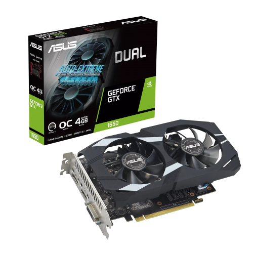 Видеокарта ASUS GeForce GTX1650 OC 4Gb GDDR6 128bit DVI HDMI DP HDCP DUAL-GTX1650-O4GD6-P-EVO