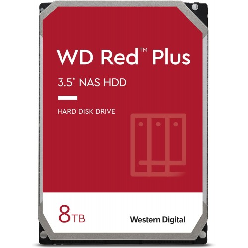 Жесткий диск для NAS систем HDD  8Tb Western Digital RED PLUS SATA 6Gb/s 3.5" 128Mb 5400rpm WD80EFZZ
