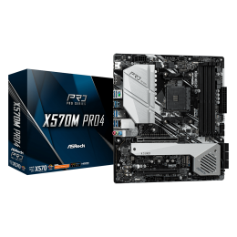 Материнская плата ASRock X570M PRO4 AM4 4xDDR4 8xSATA3 RAID 2xHyper M.2 mATX