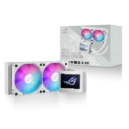 Водяное охлаждение CPU Asus ROG RYUJIN III 240 ARGB WE Liquid CPU Cooler, 2 x12cm, ARGB, White