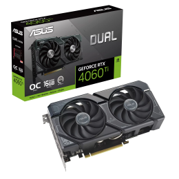 Видеокарта ASUS GeForce RTX4060Ti OC GDDR6 16GB 128-bit HDMI 3xDP DUAL-RTX4060TI-O16G