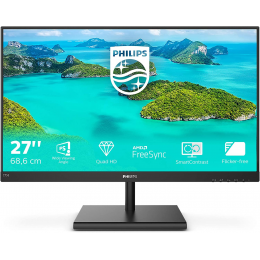 Монитор 27" PHILIPS 275E1S/01 IPS  2560x1440 75Hz 4ms 250cd/m 1000:1 1xDP 1xHDMI 1xD-SUB Black